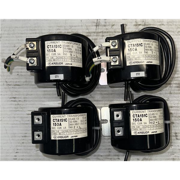 Lot of (4) Kasuga #CTA151C Current Transformers