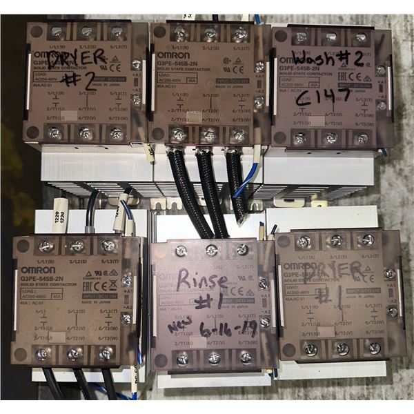 Lot of (6) Omron #G3PE-545B-2N Solid State Contactors