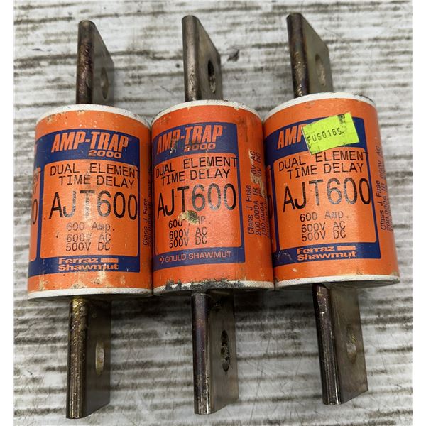 Lot of (3) Ferraz Shawmut #AJT600 AMP-TRAP 2000