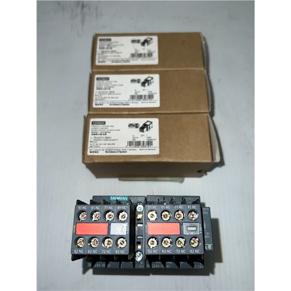 Lot of (5) Siemens #3RH2244-1BB40 Contactors