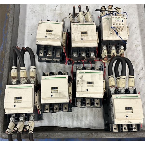 Lot of (7) Schneider #LC1D1156 Circuit Breakers