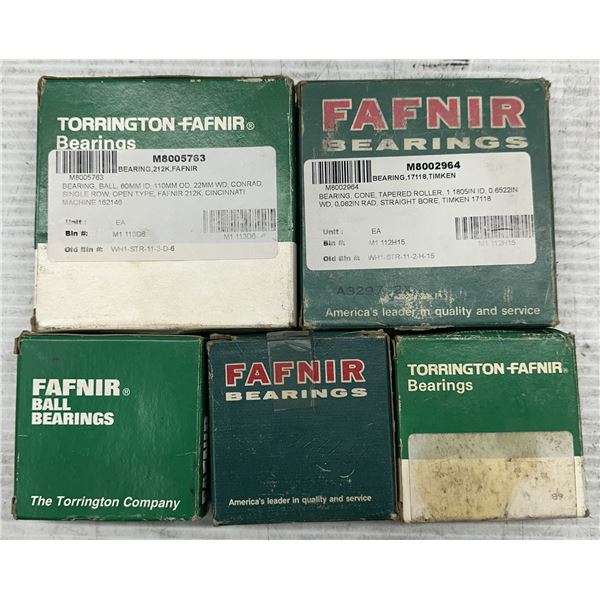 Lot of (5) Misc.  Fafnir Bearings