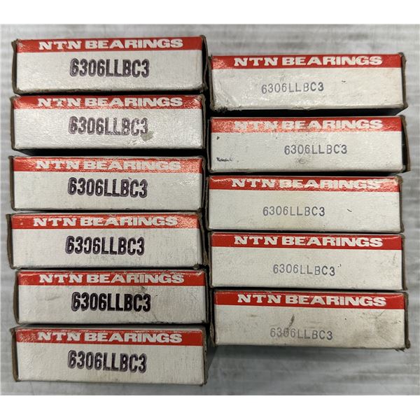 Lot of (11) NTN #6306LLBC3 Bearings