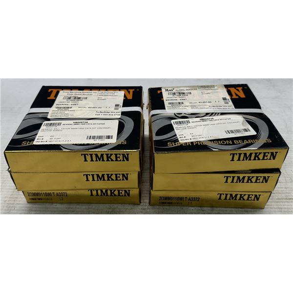 (6) Timken #2/3MM9118WI T A3372 Bearings