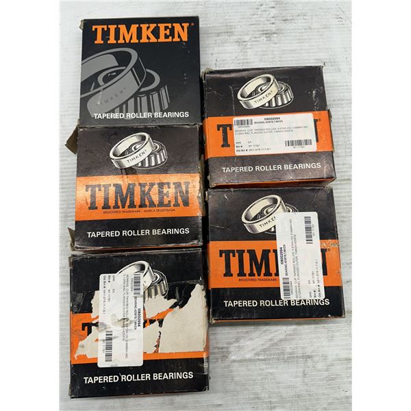 Lot of (5) Misc. Timken Bearings