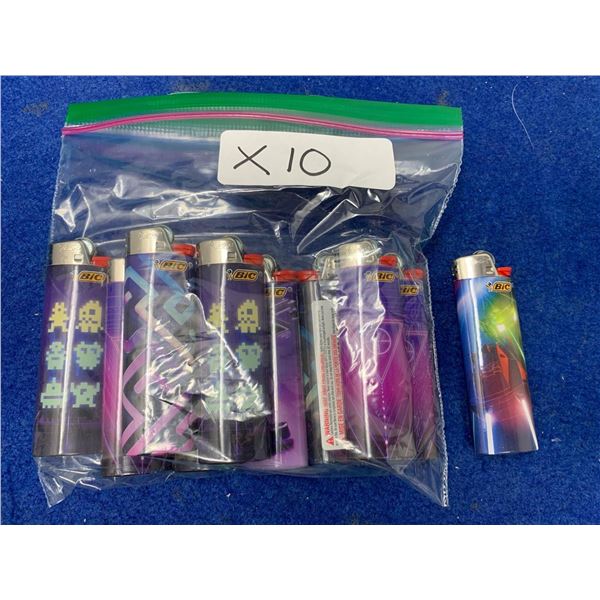 Lot of 10 Bic Lighters