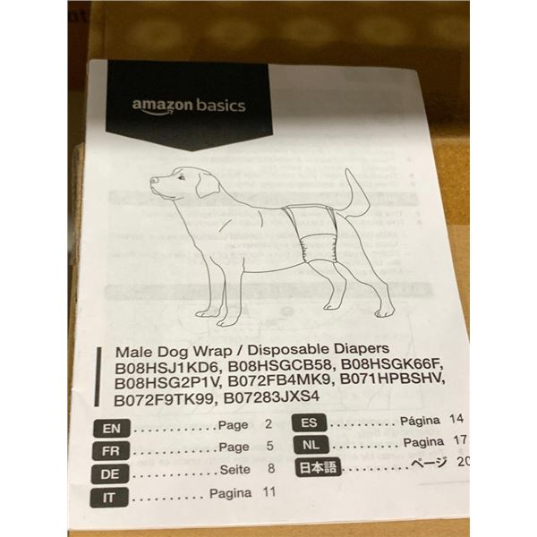 Amazon basics male wrap medium size dog diapers, pack of 30