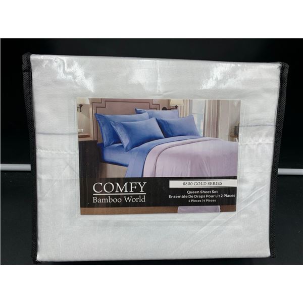 Comfy Bamboo World 4pc Queen Sheet Set