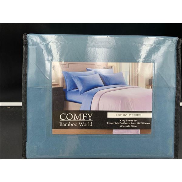 Comfy Bamboo World 4pc King Sheet Set