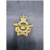 Image 2 : Royal Canadian Airforce Anodised Gold Cap Badge - St Edwards Crown