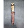 Image 1 : Decora-Solingen - Germany Made D.B.G.M - Carved Handle Hunting Knife with Swiss Army Style Handle Ac