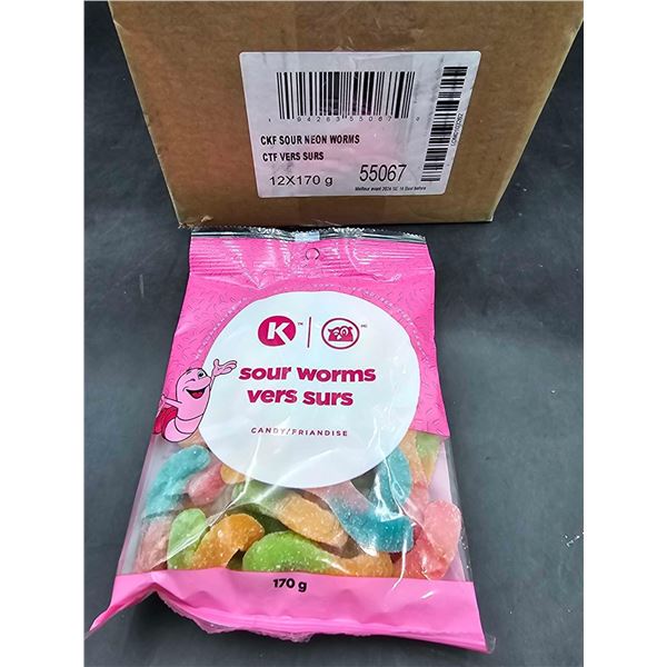 Sour Worms Candy (12 x 170g)