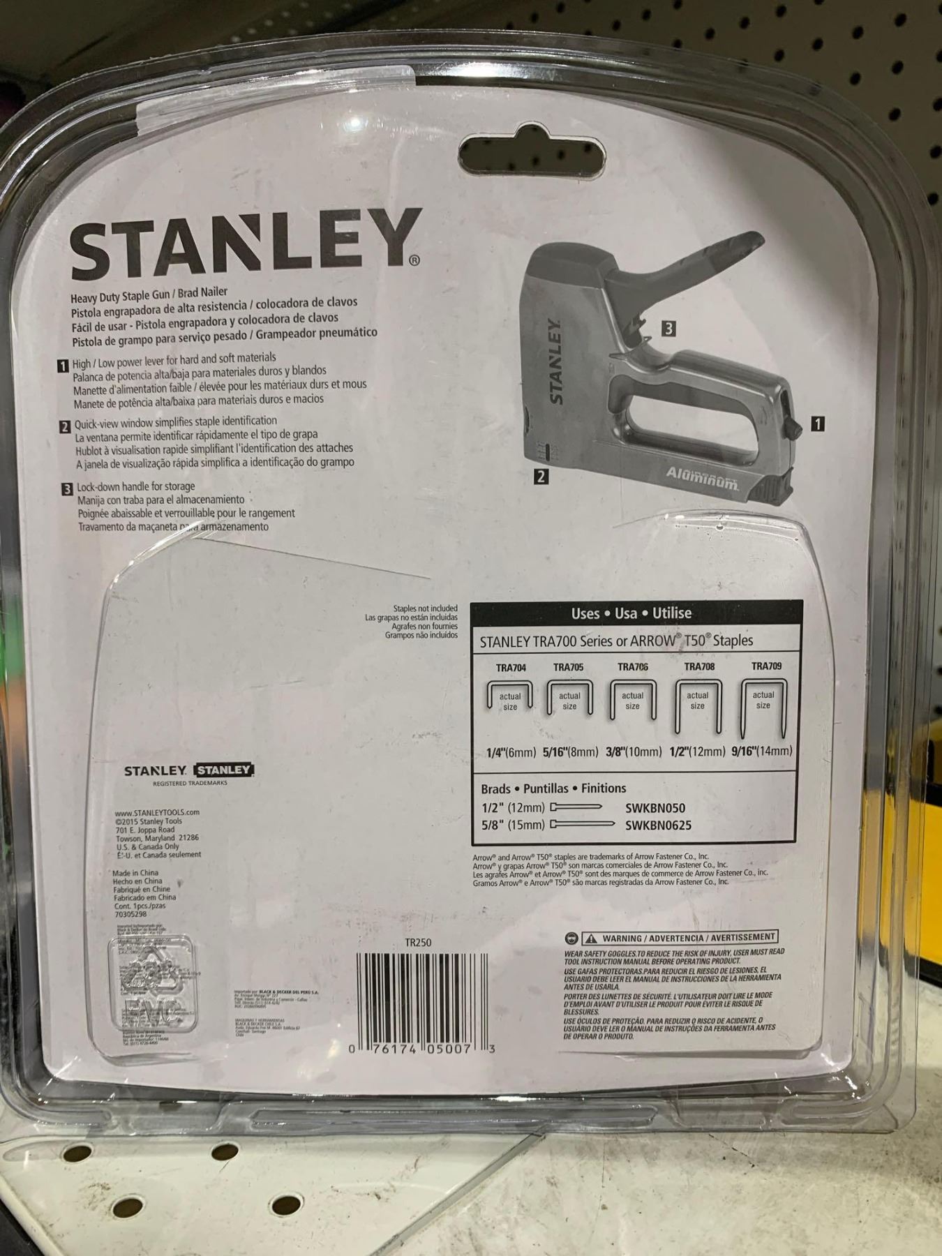 Stanley Aircraft Aluminum Heavy Duty Staple Gun / Brad Nailer