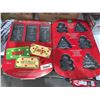 Image 1 : Wilson 6-Cavity Holiday Words Cookie Pan AND Wilson 6 Cavity Mini Cake Pan Lot of 3