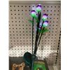 Image 3 : Fusion Solar Flower Stick Light 5 Dark Purple Roses Lot of 9