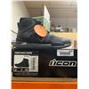 Image 2 : ICon Hooligan Black Motorcycle Riding Shoes Mens Size 9