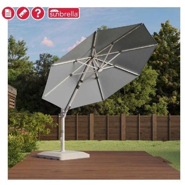 Hand Crank X-Large Patio Umbrella - Not exactly as shown in Stock Photo - ***MISSING BASE***