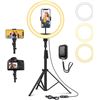 Image 1 : YOHOOLYO 12" Ring Light with Stand and Phone Holder Selfie Ring Light for Makeup Live Streaming YouT