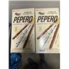 Image 1 : Lotte pepero assorted chocolate covered biscuit sticks 2x270g