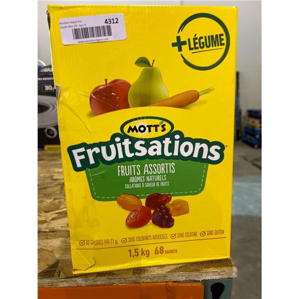 Mott's fruitsations assorted fruit snacks 68x23g