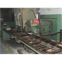 WADKIN LH CROSS CUT SAW WITH 9 MTR LONG ROLLER TABLE & EXTRACTION.
