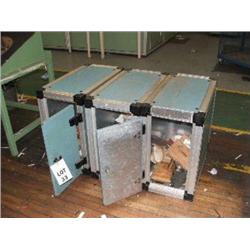 SET OF 3 ALUMINIUM STORAGE UNITS 750 MM X 400 MM X 700 MM