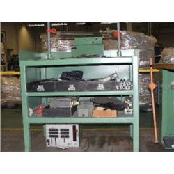 5 DRAWER STEEL WORK BENCH 150 MM X 80 MM & 1 X STEEL WORK BENCH 1000 MM X 600 MM.