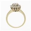 Image 8 : 18k Yellow Gold 0.93 ctw Fine Round Brilliant Diamond Petite Flower Cluster Ring