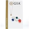 Image 1 : 14k White Gold GIA 0.70 ctw Fancy Deep Brown Orange Heart Natural Diamond Pendan