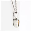 Image 4 : 14k White Gold GIA 0.70 ctw Fancy Deep Brown Orange Heart Natural Diamond Pendan
