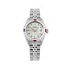 Image 2 : Rolex Ladies Stainless Steel Silver Index Diamond And Ruby Date Watch With Rolex