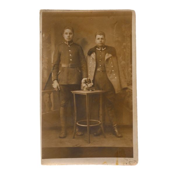 A PAIR OF PORTRAIT PHOTOS OF POLISH SOLDIERS, CA. WW1 AND WW2