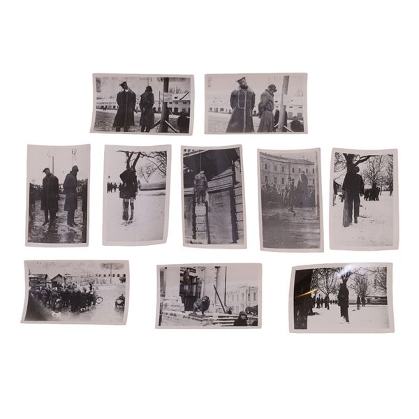A GROUP OF 10 PHOTOS OF NAZI ATROCITIES, FROM A POLISH ARCHIVE