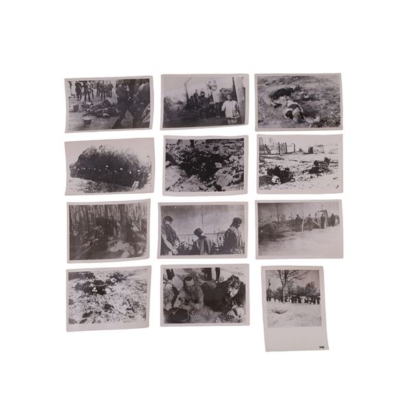 A GROUP OF 12 PHOTOS OF NAZI ATROCITIES, FROM A POLISH ARCHIVE