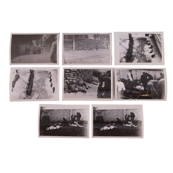 A GROUP OF 8 PHOTOS OF NAZI ATROCITIES, FROM A POLISH ARCHIVE