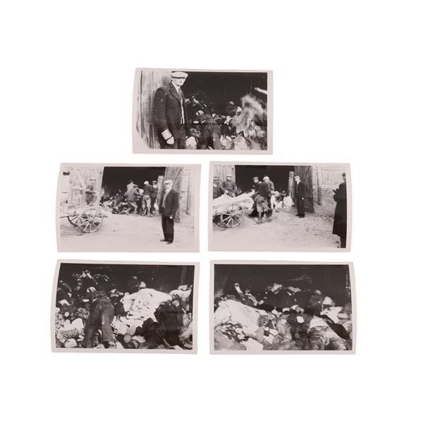 A GROUP OF 5 PHOTOS OF NAZI ATROCITIES, FROM A POLISH ARCHIVE