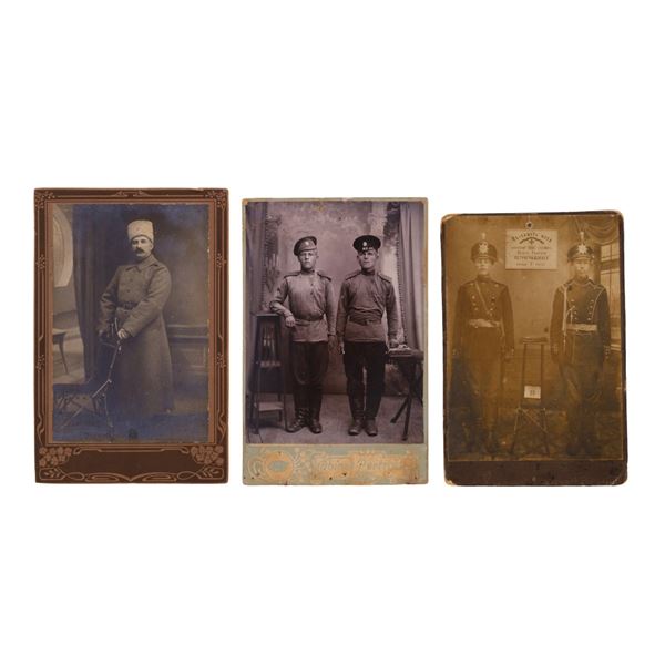 A GROUP OF THREE PHOTOGRAPHS OF IMPERIAL RUSSIAN SOLDIERS, CA. 1915
