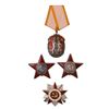 Image 1 : A GROUP OF FOUR SOVIET AWARDS: ORDER OF THE PATRIOTIC WAR, RED STAR, BANNER OF HONOR