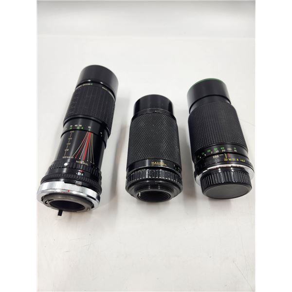 3 Vintage Camera Lenses