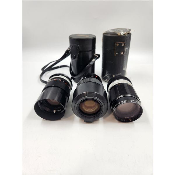 3 Vintage Camera Lenses