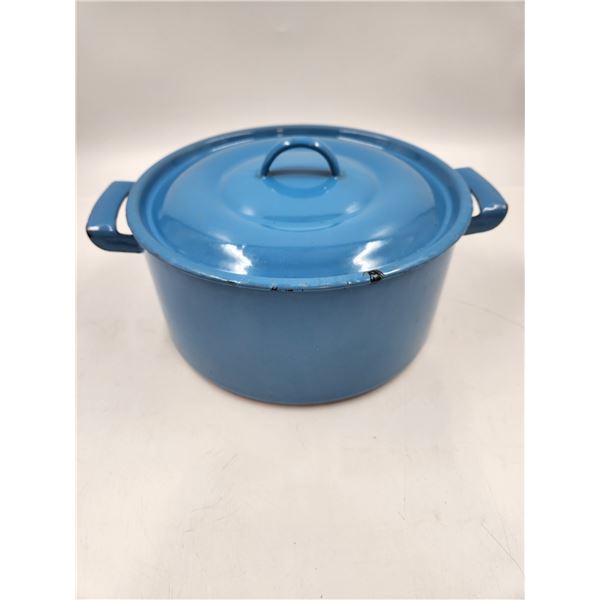 Vintage Blue Enamel Pot