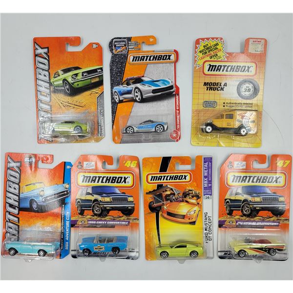 7 Sealed Match Book Diecast Car Lot