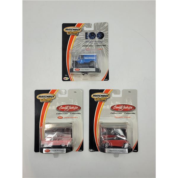 3 Sealed Matchbox Diecast Cars