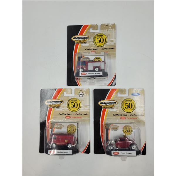 3 Sealed Matchbox Diecast Cars