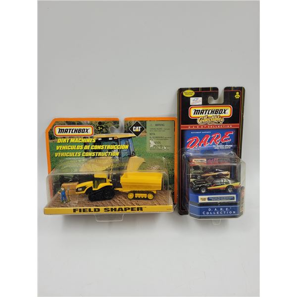2 Sealed Matchbox Diecast Dirt Machine & DARE Car