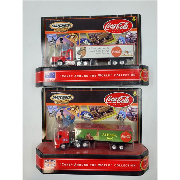 2 Sealed Matchbox Diecast Coca Cola Trucks