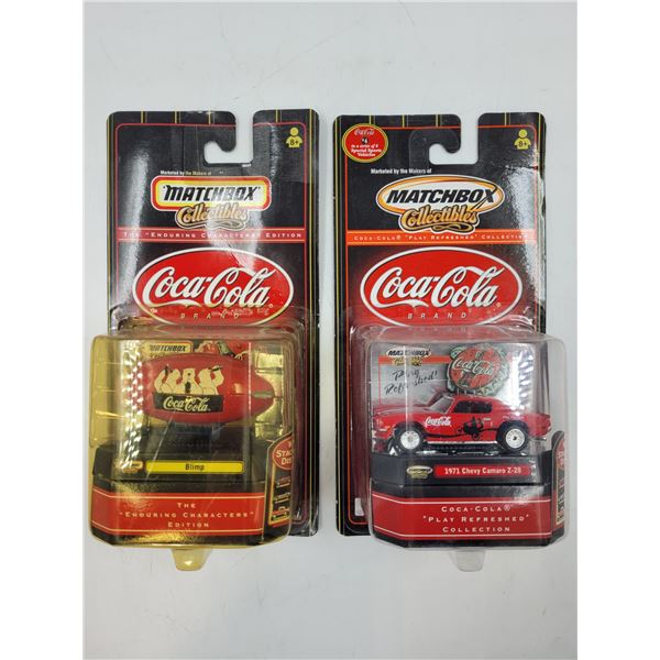 2 sealed Matchbox Diecast Coca Cola Car & Blimp