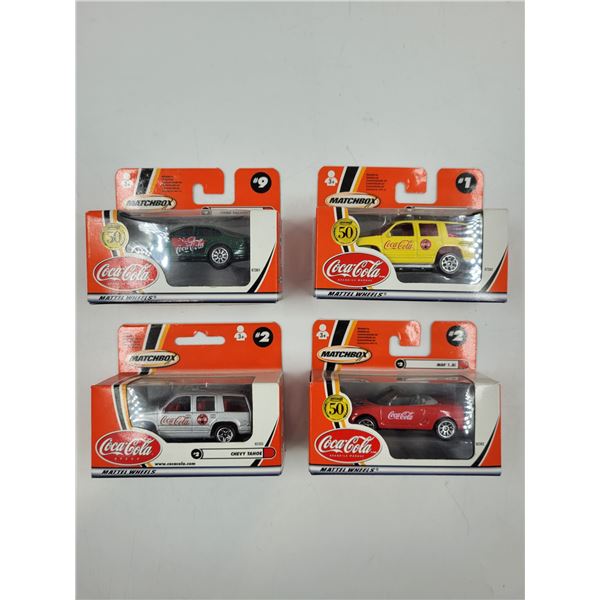 4 Sealed Matchbox Diecast Coca Cola Vehicles