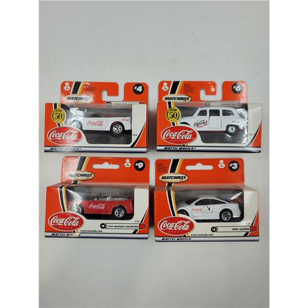 4 Sealed Matchbox Diecast Coca Cola Vehicles
