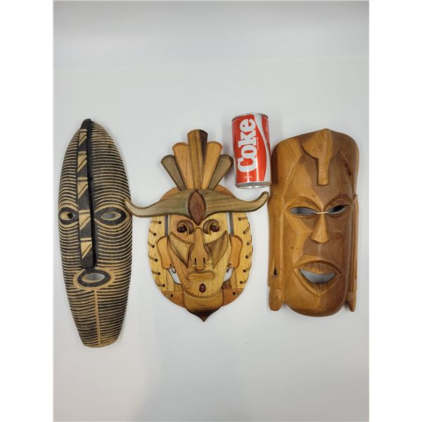 3 Wooden Masks